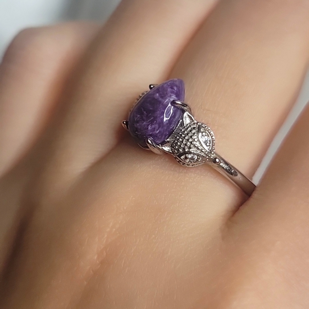 Charoite ring - Picture 2 of 3